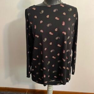 J. Jill Black Paisley print front, size L